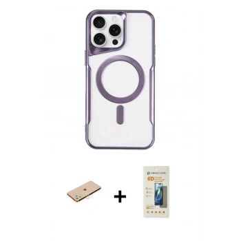 MARSİLYAN™- iPhone 11 Pro Max Kılıf Yadigar Klasik Özel Seri - Siyah 6D Mat Seramik Hayalet Nano Ekran Koruyucu + Renkli Kamera Lens Koruma Cam - SI