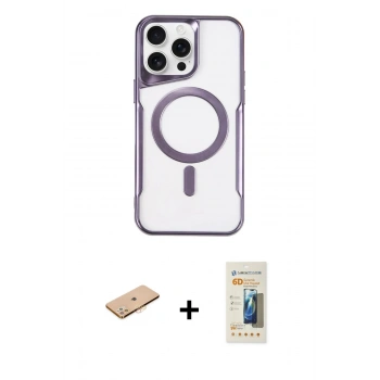 MARSİLYAN™- iPhone 11 Pro Max Kılıf Yadigar Klasik Özel Seri - Siyah 6D Mat Seramik Hayalet Nano Ekran Koruyucu + Renkli Kamera Lens Koruma Cam - TU