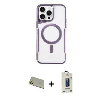 MARSİLYAN™- iPhone 11 Pro Max Kılıf Yadigar Klasik Özel Seri - Siyah Bilvis Hayalet Cam Ekran Koruyucu + Rainbow Kamera Lens Koruma Cam - GD