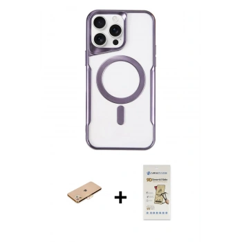 MARSİLYAN™- iPhone 11 Pro Max Kılıf Yadigar Klasik Özel Seri - Siyah Mat Seramik Nano Ekran Koruyucu + Renkli Kamera Lens Koruma Cam - TU