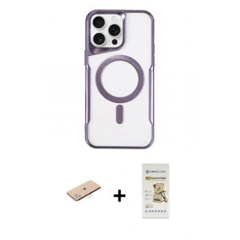 MARSİLYAN™- iPhone 11 Pro Max Kılıf Yadigar Klasik Özel Seri - Siyah Mat Seramik Nano Ekran Koruyucu + Renkli Kamera Lens Koruma Cam - MI
