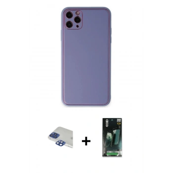MARSİLYAN™- iPhone 11 Pro Max Kılıf Yadigar Klasik - Şeffaf 360 Full Body Arka Koruyucu + Pers Alüminyum Kamera Lens - LT