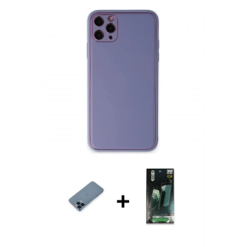 MARSİLYAN™- iPhone 11 Pro Max Kılıf Yadigar Klasik - Şeffaf 360 Full Body Arka Koruyucu + Metal Kamera Lens Koruma Cam - MI