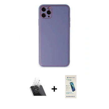 MARSİLYAN™- iPhone 11 Pro Max Kılıf Yadigar Klasik - Şeffaf Pasifik Cam Ekran Koruyucu + Kamera Lens Koruma Cam - SF