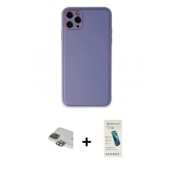 MARSİLYAN™- iPhone 11 Pro Max Kılıf Yadigar Klasik - Şeffaf Pasifik Cam Ekran Koruyucu + Pers Alüminyum Kamera Lens - YL