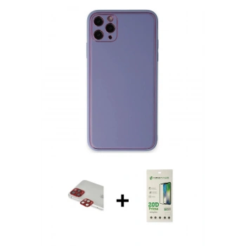 MARSİLYAN™- iPhone 11 Pro Max Kılıf Yadigar Klasik - Siyah 20D Premium Cam Ekran Koruyucu + Pers Alüminyum Kamera Lens - KI