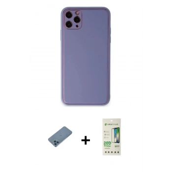MARSİLYAN™- iPhone 11 Pro Max Kılıf Yadigar Klasik - Siyah 20D Premium Cam Ekran Koruyucu + Shine Kamera Lens Koruma Cam - MI