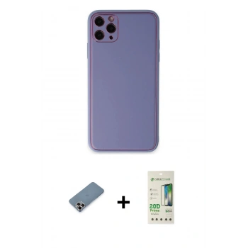 MARSİLYAN™- iPhone 11 Pro Max Kılıf Yadigar Klasik - Siyah 20D Premium Cam Ekran Koruyucu + Metal Kamera Lens Koruma Cam - MR