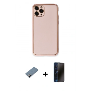 MARSİLYAN™- iPhone 11 Pro Max Kılıf Yadigar Klasik - Siyah 3D Antistatik Hayalet Cam Ekran Koruyucu + Shine Kamera Lens Koruma Cam - GI