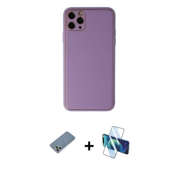 MARSİLYAN™- iPhone 11 Pro Max Kılıf Yadigar Klasik - Siyah 3D Antistatik Seramik Nano Ekran Koruyucu + Metal Kamera Lens Koruma Cam - GS