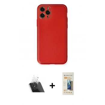 MARSİLYAN™- iPhone 11 Pro Max Kılıf Yadigar Klasik - Siyah 6D Mat Seramik Hayalet Nano Ekran Koruyucu + Kamera Lens Koruma Cam - SF