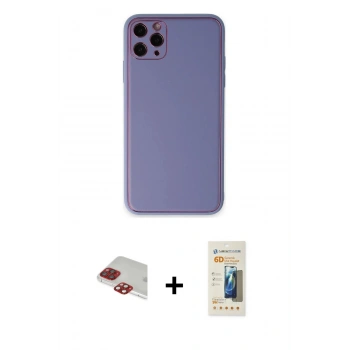 MARSİLYAN™- iPhone 11 Pro Max Kılıf Yadigar Klasik - Siyah 6D Mat Seramik Hayalet Nano Ekran Koruyucu + Pers Alüminyum Kamera Lens - KI