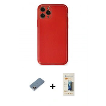MARSİLYAN™- iPhone 11 Pro Max Kılıf Yadigar Klasik - Siyah 6D Mat Seramik Hayalet Nano Ekran Koruyucu + Metal Kamera Lens Koruma Cam - MR