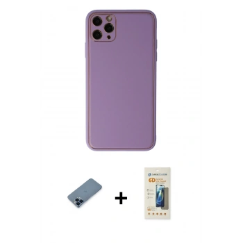 MARSİLYAN™- iPhone 11 Pro Max Kılıf Yadigar Klasik - Siyah 6D Mat Seramik Hayalet Nano Ekran Koruyucu + Metal Kamera Lens Koruma Cam - MI