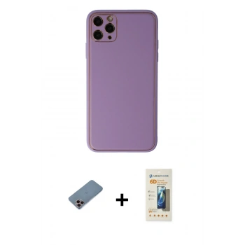 MARSİLYAN™- iPhone 11 Pro Max Kılıf Yadigar Klasik - Siyah 6D Mat Seramik Hayalet Nano Ekran Koruyucu + Shine Kamera Lens Koruma Cam - PE
