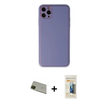 MARSİLYAN™- iPhone 11 Pro Max Kılıf Yadigar Klasik - Siyah 6D Mat Seramik Hayalet Nano Ekran Koruyucu + Rainbow Kamera Lens Koruma Cam - YL