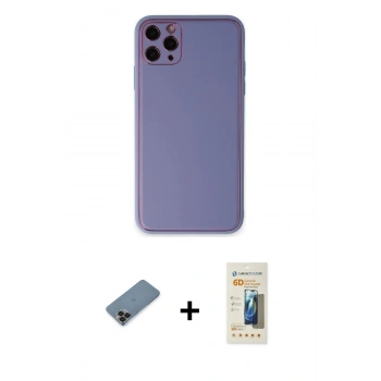 MARSİLYAN™- iPhone 11 Pro Max Kılıf Yadigar Klasik - Siyah 6D Mat Seramik Hayalet Nano Ekran Koruyucu + Metal Kamera Lens Koruma Cam - SH
