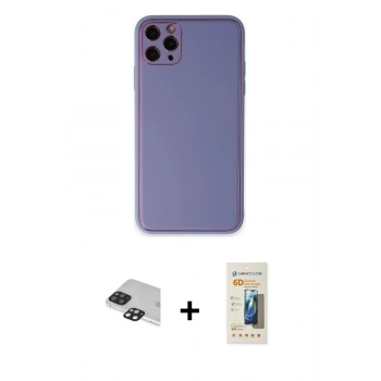MARSİLYAN™- iPhone 11 Pro Max Kılıf Yadigar Klasik - Siyah 6D Mat Seramik Hayalet Nano Ekran Koruyucu + Pers Alüminyum Kamera Lens - SH