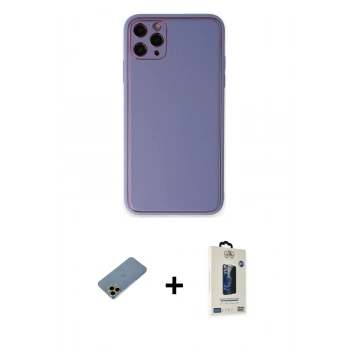 MARSİLYAN™- iPhone 11 Pro Max Kılıf Yadigar Klasik - Siyah Bilvis Hayalet Cam Ekran Koruyucu + Shine Kamera Lens Koruma Cam - GD