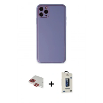 MARSİLYAN™- iPhone 11 Pro Max Kılıf Yadigar Klasik - Siyah Bilvis Hayalet Cam Ekran Koruyucu + Pers Alüminyum Kamera Lens - KI