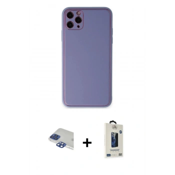 MARSİLYAN™- iPhone 11 Pro Max Kılıf Yadigar Klasik - Siyah Bilvis Hayalet Cam Ekran Koruyucu + Pers Alüminyum Kamera Lens - LT