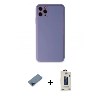 MARSİLYAN™- iPhone 11 Pro Max Kılıf Yadigar Klasik - Siyah Bilvis Hayalet Cam Ekran Koruyucu + Metal Kamera Lens Koruma Cam - MI