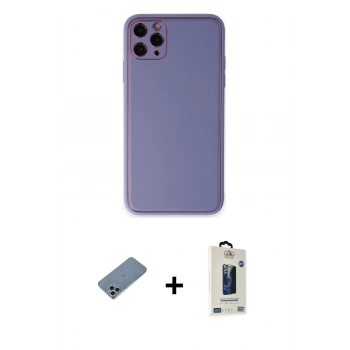 MARSİLYAN™- iPhone 11 Pro Max Kılıf Yadigar Klasik - Siyah Bilvis Hayalet Cam Ekran Koruyucu + Shine Kamera Lens Koruma Cam - SABE