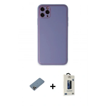 MARSİLYAN™- iPhone 11 Pro Max Kılıf Yadigar Klasik - Siyah Bilvis Hayalet Cam Ekran Koruyucu + Shine Kamera Lens Koruma Cam - GI