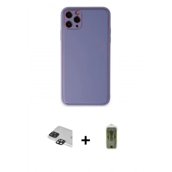 MARSİLYAN™- iPhone 11 Pro Max Kılıf Yadigar Klasik - Siyah Joko Magic 5D Hayalet Cam + Pers Alüminyum Kamera Lens - SH
