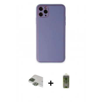 MARSİLYAN™- iPhone 11 Pro Max Kılıf Yadigar Klasik - Siyah Joko Magic 5D Hayalet Cam + Pers Alüminyum Kamera Lens - YL