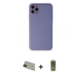 MARSİLYAN™- iPhone 11 Pro Max Kılıf Yadigar Klasik - Siyah Joko Magic 5D Hayalet Cam + Rainbow Kamera Lens Koruma Cam - YL
