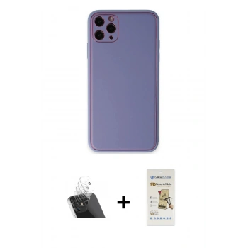 MARSİLYAN™- iPhone 11 Pro Max Kılıf Yadigar Klasik - Siyah Mat Seramik Nano Ekran Koruyucu + Kamera Lens Koruma Cam - SF