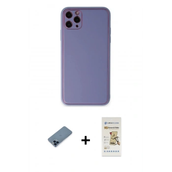 MARSİLYAN™- iPhone 11 Pro Max Kılıf Yadigar Klasik - Siyah Mat Seramik Nano Ekran Koruyucu + Metal Kamera Lens Koruma Cam - MI