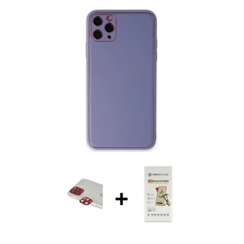 MARSİLYAN™- iPhone 11 Pro Max Kılıf Yadigar Klasik - Siyah Mat Seramik Nano Ekran Koruyucu + Pers Alüminyum Kamera Lens - KI