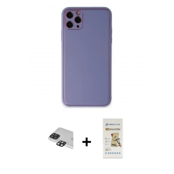 MARSİLYAN™- iPhone 11 Pro Max Kılıf Yadigar Klasik - Siyah Mat Seramik Nano Ekran Koruyucu + Pers Alüminyum Kamera Lens - SH