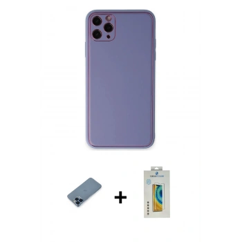 MARSİLYAN™- iPhone 11 Pro Max Kılıf Yadigar Klasik - Siyah Polymer Nano Ekran Koruyucu + Metal Kamera Lens Koruma Cam - MI