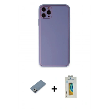 MARSİLYAN™- iPhone 11 Pro Max Kılıf Yadigar Klasik - Siyah Polymer Nano Ekran Koruyucu + Metal Kamera Lens Koruma Cam - GS