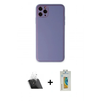 MARSİLYAN™- iPhone 11 Pro Max Kılıf Yadigar Klasik - Siyah Polymer Nano Ekran Koruyucu + Kamera Lens Koruma Cam - SF