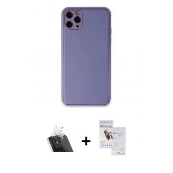 MARSİLYAN™- iPhone 11 Pro Max Kılıf Yadigar Klasik - Siyah Seramik Nano Ekran Koruyucu + Kamera Lens Koruma Cam - SF
