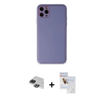 MARSİLYAN™- iPhone 11 Pro Max Kılıf Yadigar Klasik - Siyah Seramik Nano Ekran Koruyucu + Pers Alüminyum Kamera Lens - SH