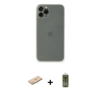 MARSİLYAN™- iPhone 11 Pro Max Kılıf Yadigar Yansıma Serisi - Siyah Joko Magic 5D Hayalet Cam + Renkli Kamera Lens Koruma Cam - MI