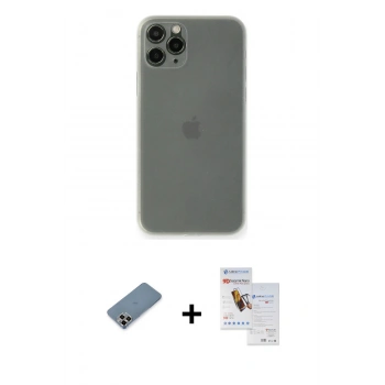 MARSİLYAN™- iPhone 11 Pro Max Kılıf Yadigar Yansıma Serisi - Siyah Seramik Nano Ekran Koruyucu + Metal Kamera Lens Koruma Cam - MR