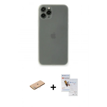 MARSİLYAN™- iPhone 11 Pro Max Kılıf Yadigar Yansıma Serisi - Siyah Seramik Nano Ekran Koruyucu + Renkli Kamera Lens Koruma Cam - PE