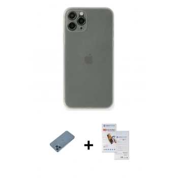 MARSİLYAN™- iPhone 11 Pro Max Kılıf Yadigar Yansıma Serisi - Siyah Seramik Nano Ekran Koruyucu + Shine Kamera Lens Koruma Cam - MI