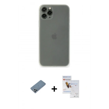 MARSİLYAN™- iPhone 11 Pro Max Kılıf Yadigar Yansıma Serisi - Siyah Seramik Nano Ekran Koruyucu + Shine Kamera Lens Koruma Cam - SABE