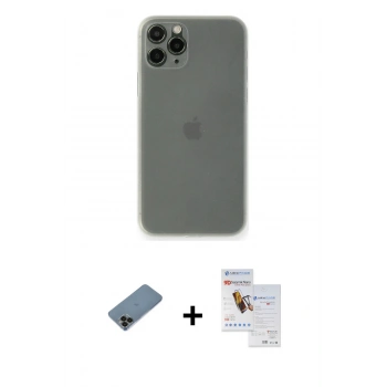 MARSİLYAN™- iPhone 11 Pro Max Kılıf Yadigar Yansıma Serisi - Siyah Seramik Nano Ekran Koruyucu + Shine Kamera Lens Koruma Cam - SH