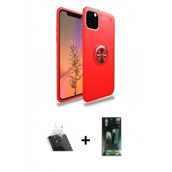 MARSİLYAN™- iPhone 11 Pro Max Kılıf Yankı Form Prime - Şeffaf 360 Full Body Arka Koruyucu + Kamera Lens Koruma Cam - SF