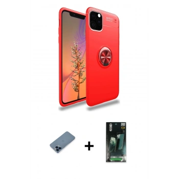 MARSİLYAN™- iPhone 11 Pro Max Kılıf Yankı Form Prime - Şeffaf 360 Full Body Arka Koruyucu + Metal Kamera Lens Koruma Cam - MI