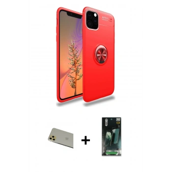 MARSİLYAN™- iPhone 11 Pro Max Kılıf Yankı Form Prime - Şeffaf 360 Full Body Arka Koruyucu + Rainbow Kamera Lens Koruma Cam - GD