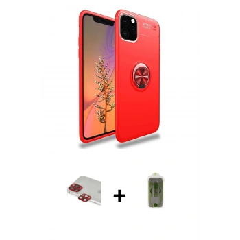 MARSİLYAN™- iPhone 11 Pro Max Kılıf Yankı Form Prime - Siyah Joko Magic 5D Hayalet Cam + Pers Alüminyum Kamera Lens - KI
